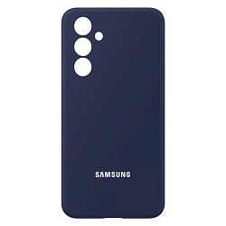 Клип-кейс (накладка) Silicone cover закрытый для Samsung Galaxy A55 силикон, тёмно-синий