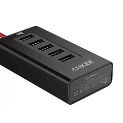Автомобильное зарядное устройство Anker 5-Port USB PowerDrive 5 50 Вт, чёрный