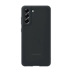 Клип-кейс (накладка) Samsung Silicone cover для Samsung Galaxy S21 FE поликарбонат, силикон, чёрный