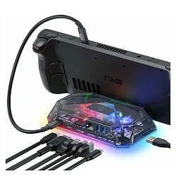 Док-станция JSAUX RGB Docking Station 8 in 1 (Type-C) чёрный