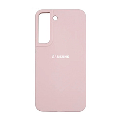 Клип-кейс (накладка) Silicone cover закрытый для Samsung Galaxy S22 силикон, пудровый