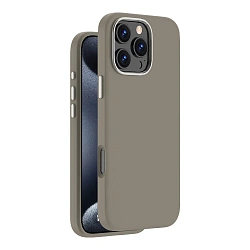 Клип-кейс (накладка) Deppa Liquid Silicone Magsafe для Apple iPhone 16 Pro Max силикон, серый