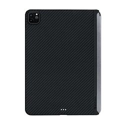 Клип-кейс (накладка) Pitaka MagEZ Case 2 для Apple iPad Pro 12.9" (2021 / 2022) кевлар (арамид), чёрно-серый (полоска)