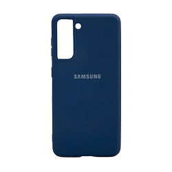 Клип-кейс (накладка) для Samsung Galaxy S21 силикон, синий
