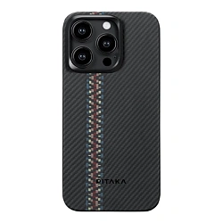 Клип-кейс (накладка) Pitaka Fusion Weaving MagEZ Case 4 для Apple iPhone 15 Pro (Уценка) "рапсодия"