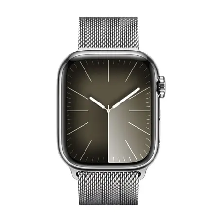 Умные часы Apple Watch Series 9 41mm GPS + Cellular (Уценка) Silver Stainless Steel Case Milanese Loop One Size, eSim (отличное состояние, витринный образец) - 2