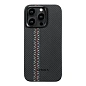 Клип-кейс (накладка) Pitaka Fusion Weaving MagEZ Case 4 для Apple iPhone 15 Pro (Уценка) "рапсодия" (хорошее состояние, точка на чехле)