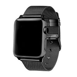 Браслет (застежка) Миланский сетчатый для Apple Watch 44 / 45 / 46 / 49mm сталь чёрный