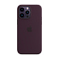 Клип-кейс (накладка) Silicone Case MagSafe для Apple iPhone 14 Pro Max силикон, тёмно-фиолетовый