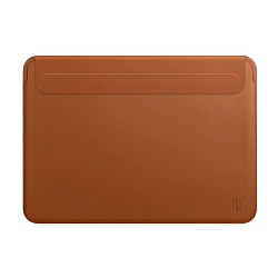 Чехол WIWU Skin Pro 2 Leather Sleeve для Apple MacBook Pro 14" (2021 / 2023) полиуретан, кожа, коричневый