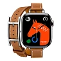 Умные часы Apple Watch Hermes Series 11 42mm GPS + Cellular Silver Titanium Case Gold Double Tour Hapi Attelage Strap (with Orange Hermès Sport band) - 2