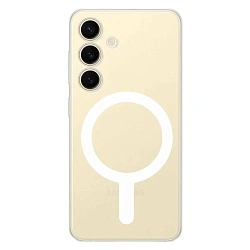 Клип-кейс (накладка) Clear Case MagSafe для Samsung Galaxy S25 поликарбонат, прозрачный