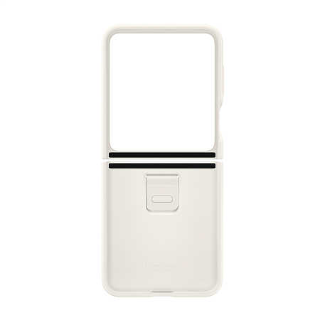 Клип-кейс (накладка) Samsung Silicone Case with Ring для Samsung Galaxy Z Flip 5 силикон, кремовый - 6