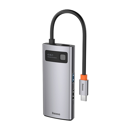 Адаптер-разветвитель для компьютера Baseus Metal Gleam Series/Starjoy (HDMI*1+USB3.0*1+USB2.0*1+PD*1) (4в1) серый - 2