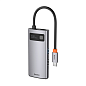 Адаптер-разветвитель для компьютера Baseus Metal Gleam Series/Starjoy (HDMI*1+USB3.0*1+USB2.0*1+PD*1) (4в1) серый - 2