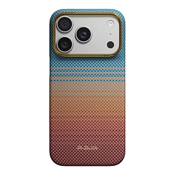 Клип-кейс (накладка) Pitaka Edge Case для Apple iPhone 18 Pro / 17 Pro кевлар (арамид), "калифорнийская мечта" 01 (KI1806P)