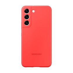 Клип-кейс (накладка) Samsung Silicone cover для Samsung Galaxy S22 поликарбонат, силикон, красный