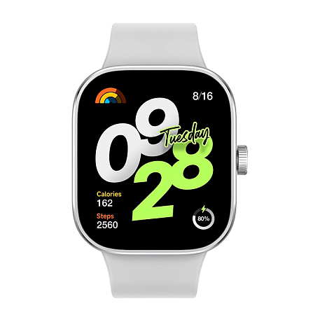 Умные часы Xiaomi Redmi Watch 4 серебристый (серебристый ремешок) - 2