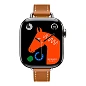 Умные часы Apple Watch Hermes Series 11 42mm GPS + Cellular Silver Titanium Case Gold Single Tour Attelage Strap (with Orange Hermès Sport band) - 2