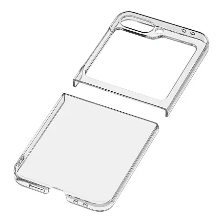 Клип-кейс (накладка) uBear View Case для Samsung Galaxy Z Flip 6 / 7 FE (Уценка) прозрачный (хорошее состояние, царапины) - 5