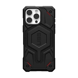 Клип-кейс (накладка) UAG Monarch Pro Magsafe для Apple iPhone 16 Pro полиуретан, поликарбонат, кевлар, чёрный