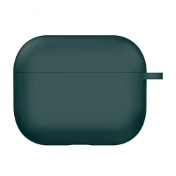Кобура Silicon Protection Case для Apple AirPods 3 силикон, тёмно-зелёный