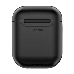 Кобура Baseus Wareless Charger для Apple AirPods 2018 / 2019 силикон, чёрный