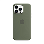 Клип-кейс (накладка) Silicone Case MagSafe для Apple iPhone 14 Pro Max силикон, оливковый