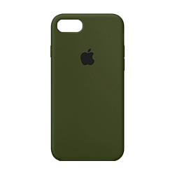 Клип-кейс (накладка) Apple Silicone Case закрытый для Apple iPhone 7 / 8 / SE 2020 / 2022 силикон, тёмно-оливковый