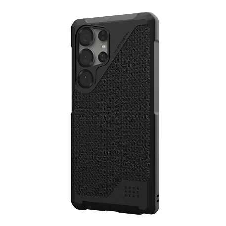 Клип-кейс (накладка) UAG Metropolis LT Magsafe для Samsung Galaxy S25 Ultra полиуретан, ткань, кевлар (арамид), чёрный - 2