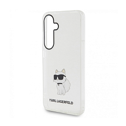 Клип-кейс (накладка) CG Mobile Lagerfeld Karl для Samsung Galaxy S24 поликарбонат, силикон, "NFT 3D Choupette" прозрачный