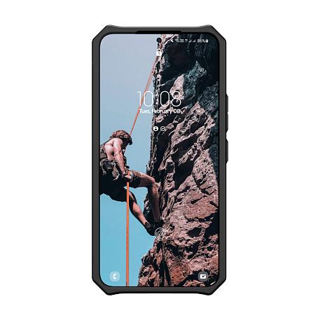 Клип-кейс (накладка) UAG Monarch для Samsung Galaxy S22 поликарбонат, "чёрный карбон" - 2