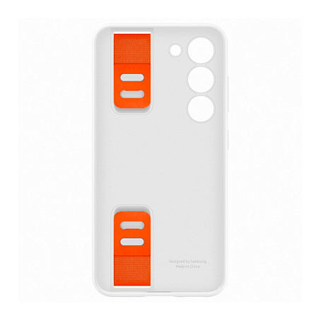 Клип-кейс (накладка) Samsung Silicone Grip Case для Samsung Galaxy S23 Plus поликарбонат, силикон, белый - 2