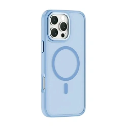 Клип-кейс (накладка) WIWU Armor Pro для Apple iPhone 16 Pro Max пластик, силикон, голубой