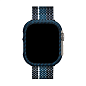 Чехол-бампер Pitaka AirCase для Apple Watch Ultra / Ultra 2 / Ultra 3 49mm кевлар (арамид), чёрно-синий (полоска)