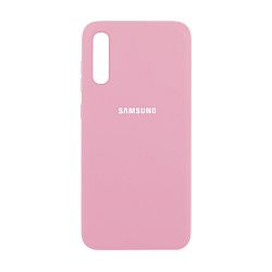 Клип-кейс (накладка) Silicone cover закрытый для Samsung Galaxy A70 силикон, розовый