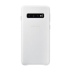 Клип-кейс (накладка) Samsung Leather Cover для Samsung Galaxy S10 кожа, белый