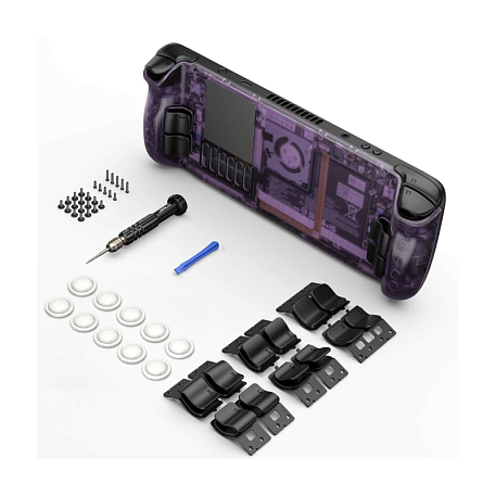 Задняя панель JSAUX Transparent Back Plate для Steam Deck пластик, прозрачно-фиолетовый - 2