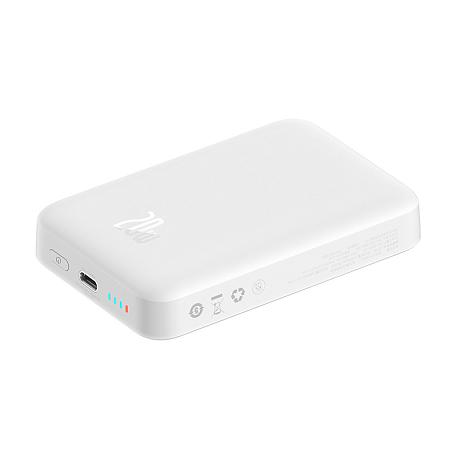 Внешний аккумулятор с беспроводной зарядкой Baseus Magnetic Mini Wireless Fast Charge 10000 мАч 20 Вт белый - 4