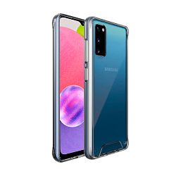 Клип-кейс (накладка) Space для Samsung Galaxy A03s полиуретан, поликарбонат, прозрачный