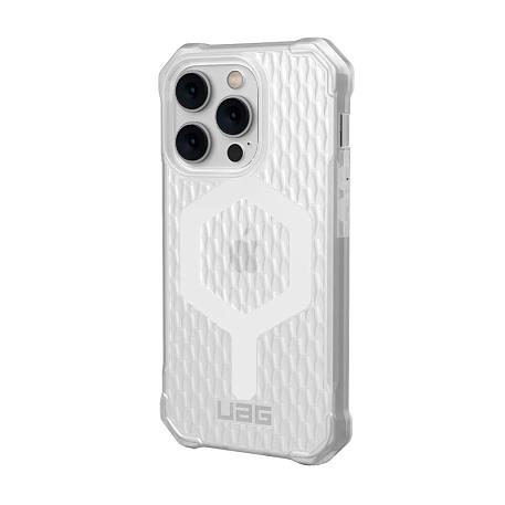 Клип-кейс (накладка) UAG Essential Armor Magsafe для Apple iPhone 14 Pro поликарбонат, прозрачный (Ice) - 2