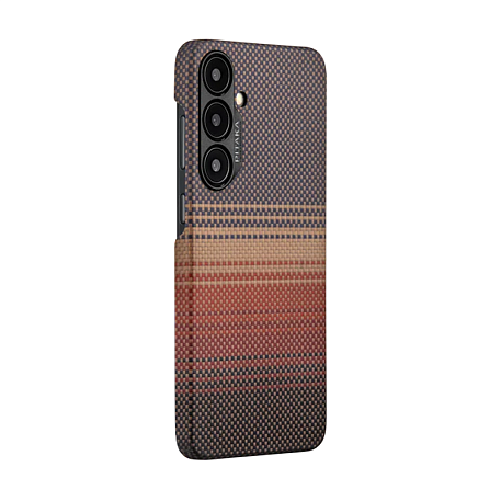 Клип-кейс (накладка) Pitaka Fusion Weaving MagEZ Case 4 для Samsung Galaxy S24 Plus кевлар (арамид), "закат" - 2