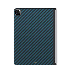 Клип-кейс (накладка) Pitaka MagEZ Case 2 для Apple iPad Pro 12.9" (2021 / 2022) кевлар (арамид), чёрно-синий (полоска)