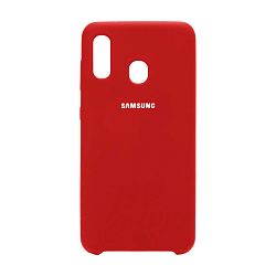 Клип-кейс (накладка) Silicone cover для Samsung Galaxy A20 / A30 силикон, красный