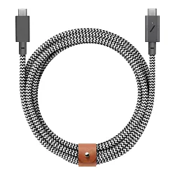 Дата-кабель Native Union Belt Cable Pro 240W Type-C to Type-C 2.4 м, "зебра"