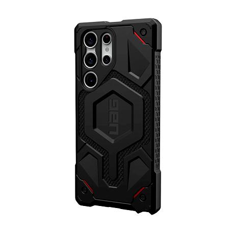 Клип-кейс (накладка) UAG Monarch Pro для Samsung Galaxy S23 Ultra поликарбонат, кевлар, чёрный - 2