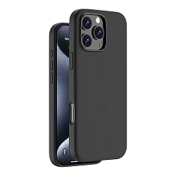 Клип-кейс (накладка) Deppa Liquid Silicone Magsafe для Apple iPhone 16 Pro Max силикон, чёрный