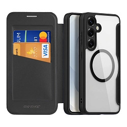 Чехол-книжка Dux Ducis Skin X Pro для Samsung Galaxy S25 полиуретан, термополиуретан, чёрный