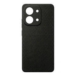Клип-кейс (накладка) Borasco Art Case для Xiaomi Redmi 15C / Poco C85 полиуретан, поликарбонат, "чёрный карбон"