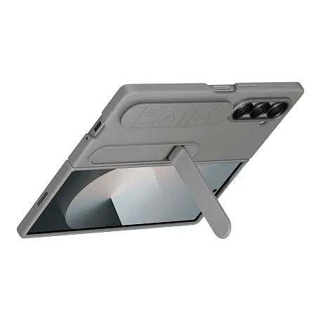 Клип-кейс (накладка) Samsung Silicone Case для Samsung Galaxy Z Fold 6 силикон, серый - 5